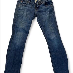 Hudson Jeans Blue Flare Wide Leg Denim